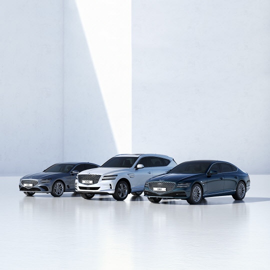 제네시스 브랜드 라인업.<제네시스 제공>